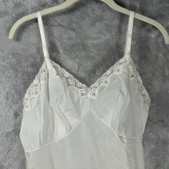 Vintage White Lace Slip Dress Y2K Coquette‎ Lingerie Aesthetic Womens Small - Picture 3 of 13